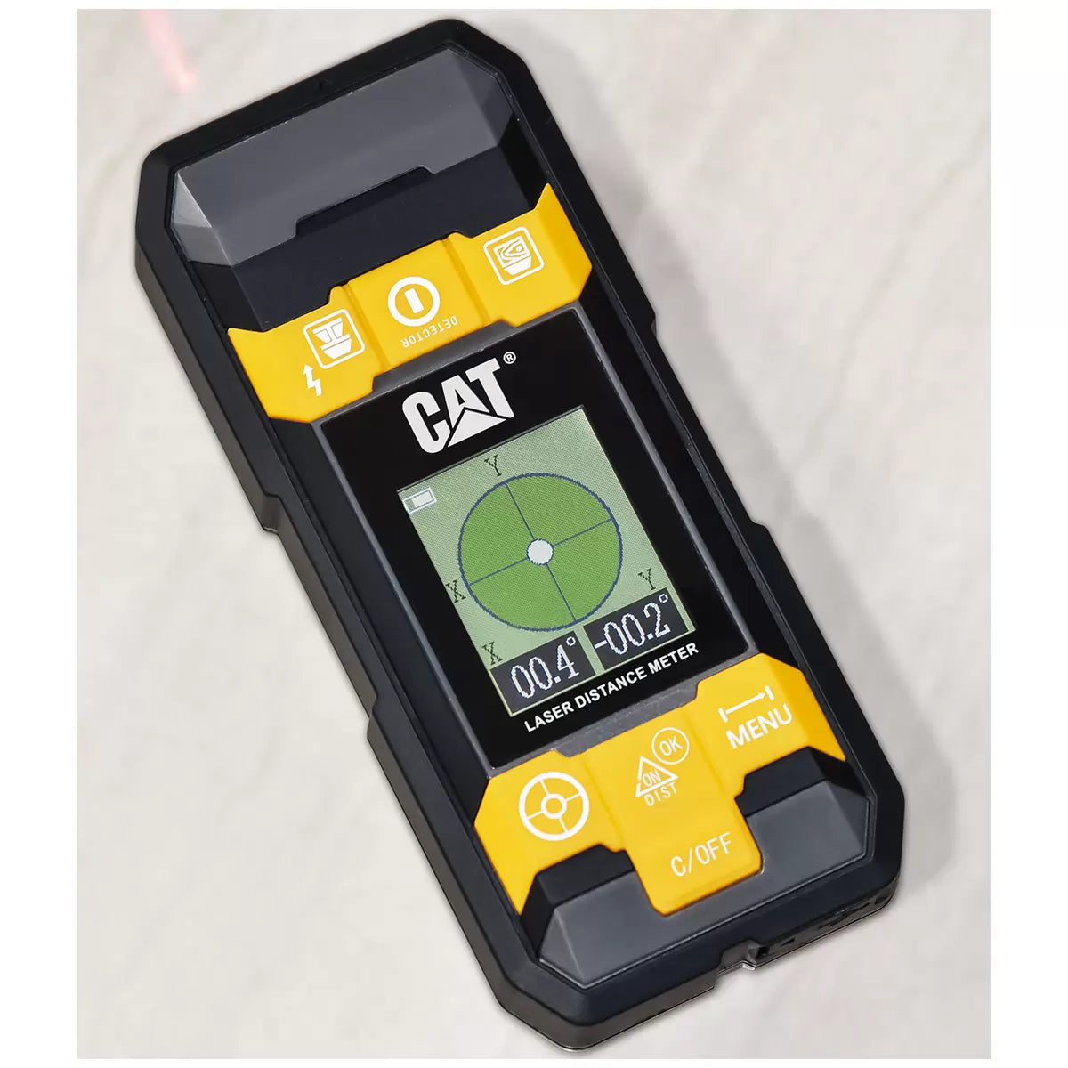 CAT 4-in-1 Laser Distance Measurer, Stud Finder, Cross Hair Marker, Digital Level