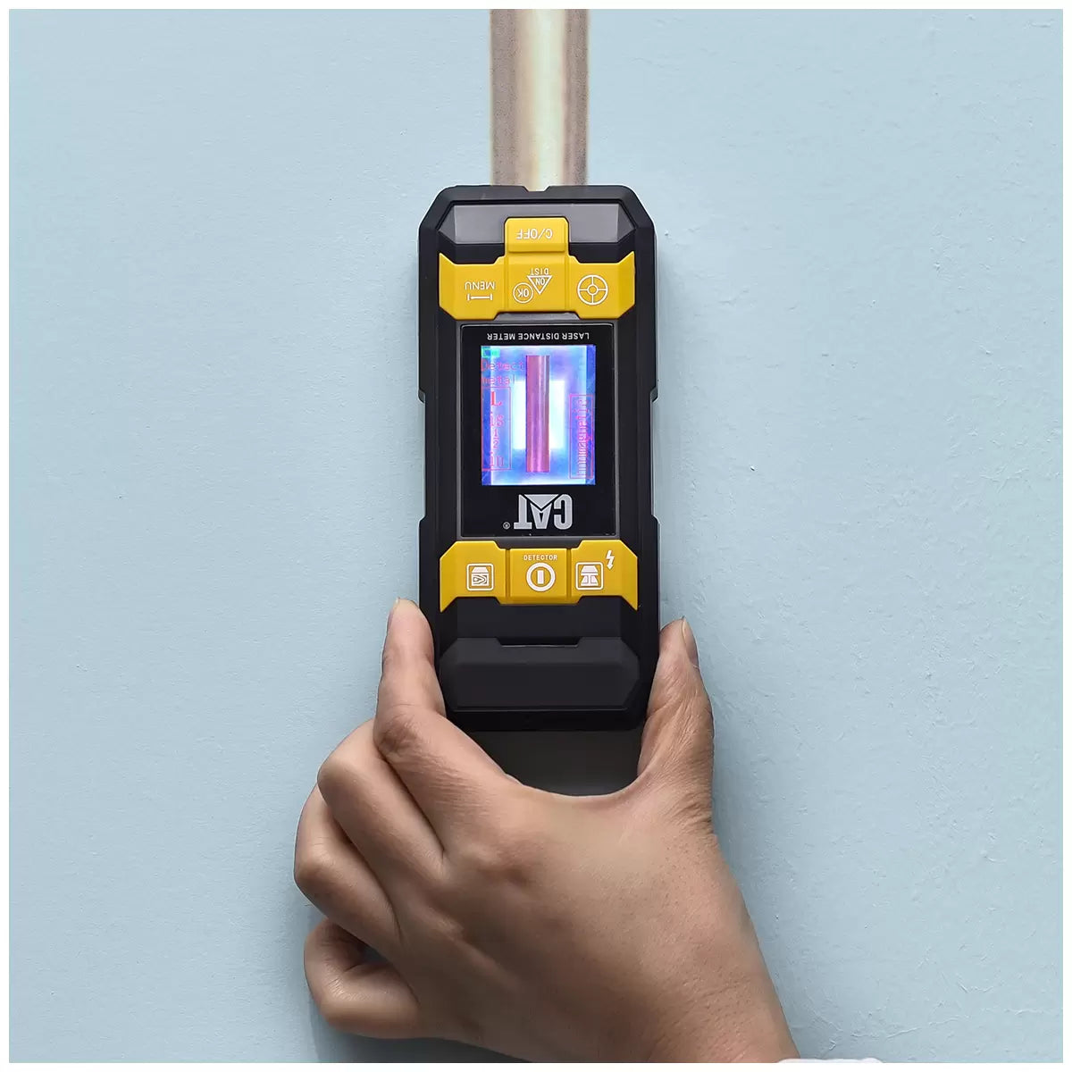 CAT 4-in-1 Laser Distance Measurer, Stud Finder, Cross Hair Marker, Digital Level