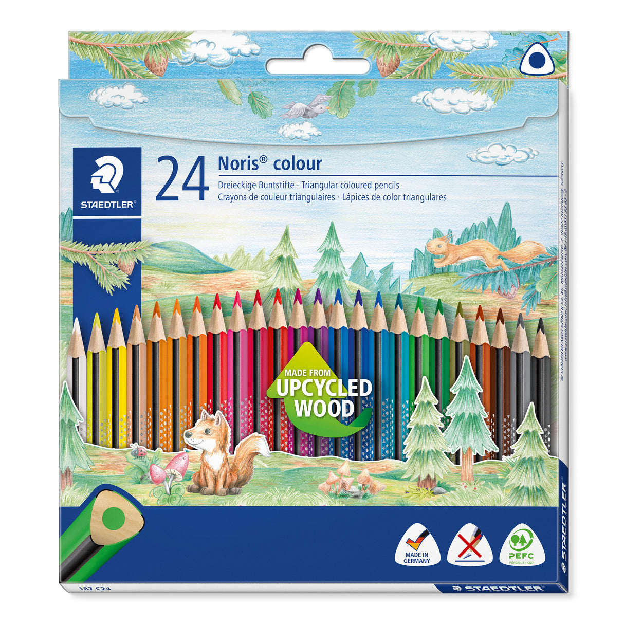 Staedtler® Noris® colour triangular coloured pencils - assorted 24's