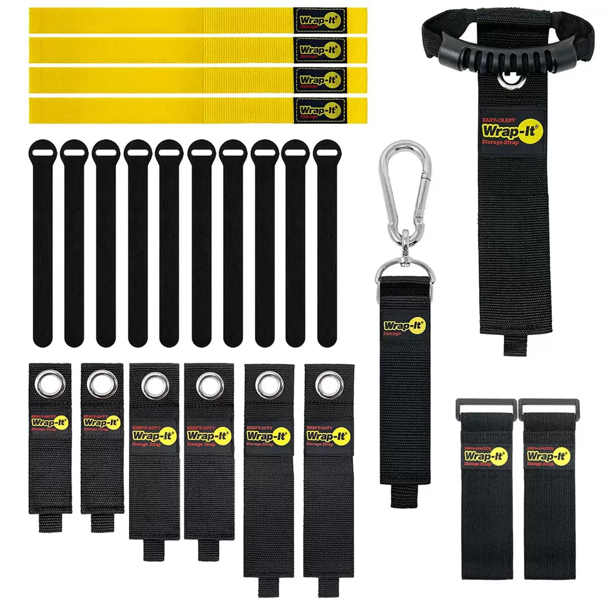 Wrap-It Storage Ultimate Organisation Pack 24pc Cable Ties & Straps