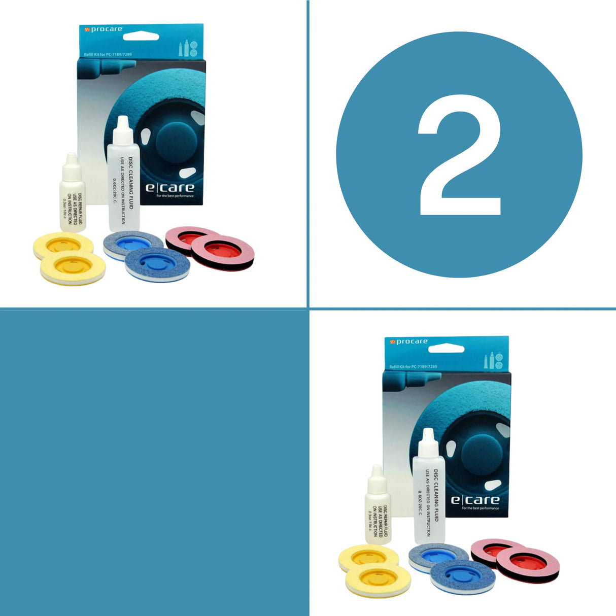 Bundle 2x REFILL KIT for CD/DVD DISC REPAIR MACHINE