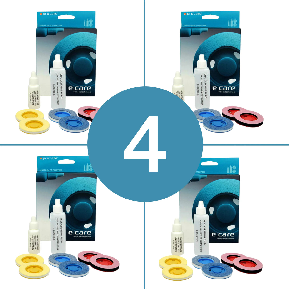 Bundle 4x REFILL KIT for CD/DVD DISC REPAIR MACHINE
