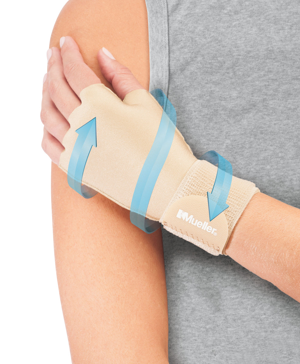 Mueller Compression Gloves, Unisex, Single - Beige