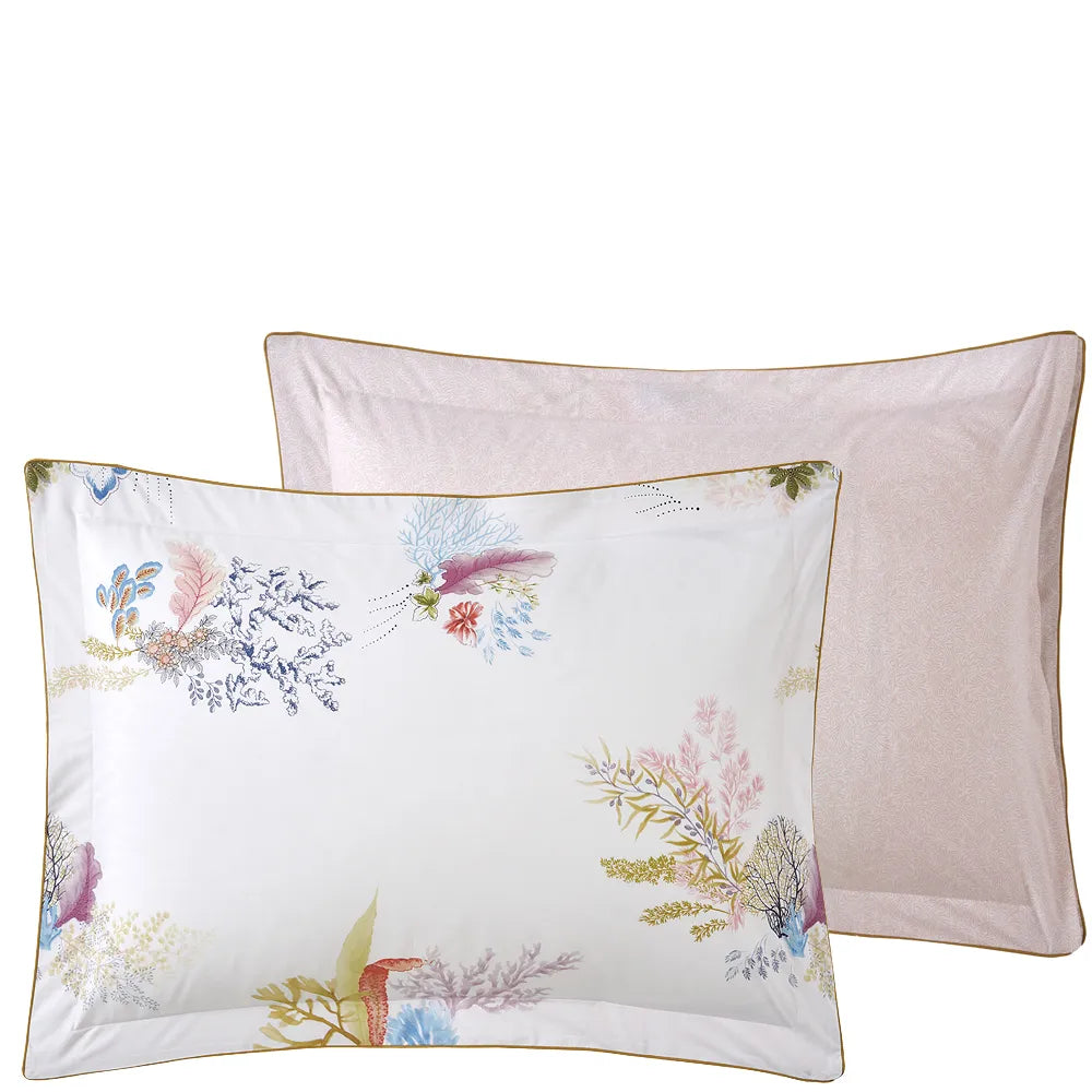 Yves Delorme CALYPSO King Flat Sheet & 2 Pillowcases – 100% Cotton Percale