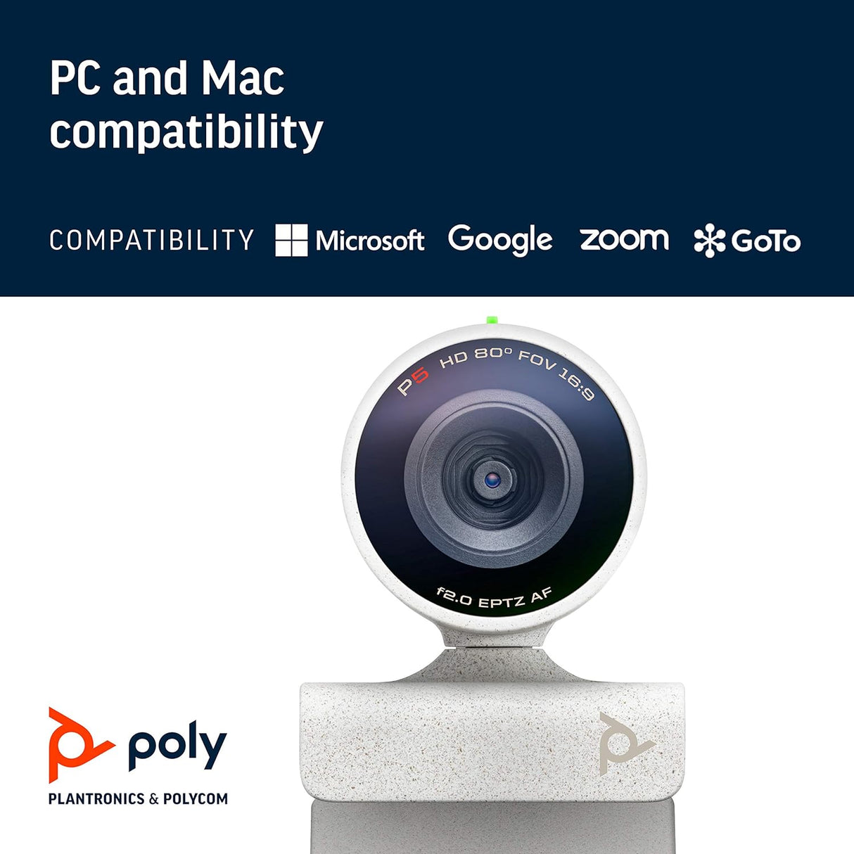 POLY STUDIO P5  Professional Webcam w/ wireless speakerphone SYNC 20+