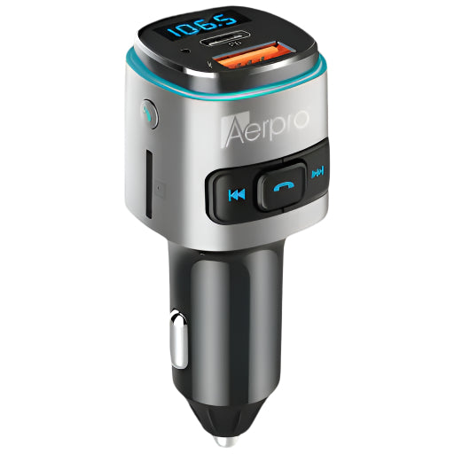 AERPRO BLUETOOTH FM USB CAR CHARGER USB-C PD / QC3.0