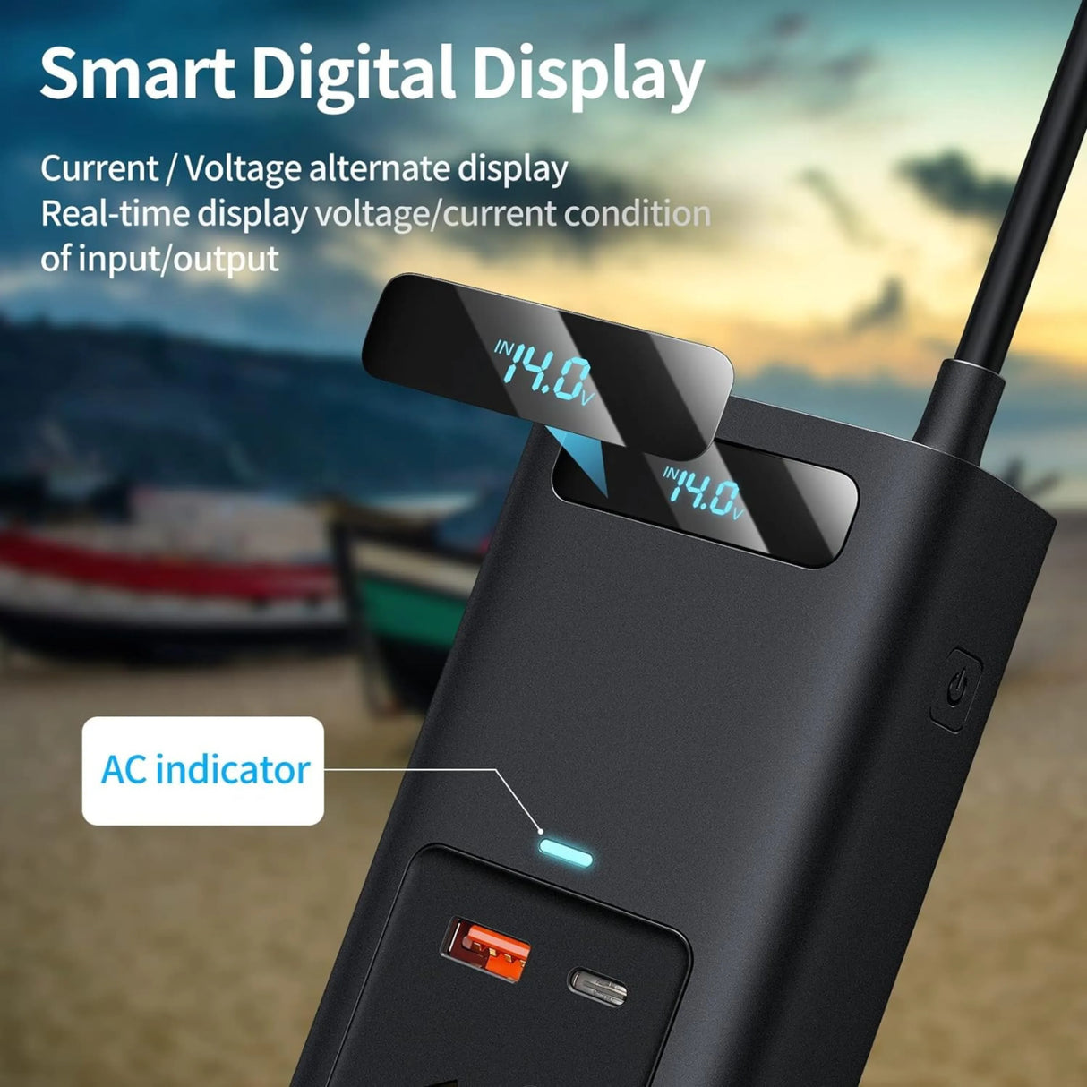 Baseus In-car Inverter 150W (220V CN/EU) Black