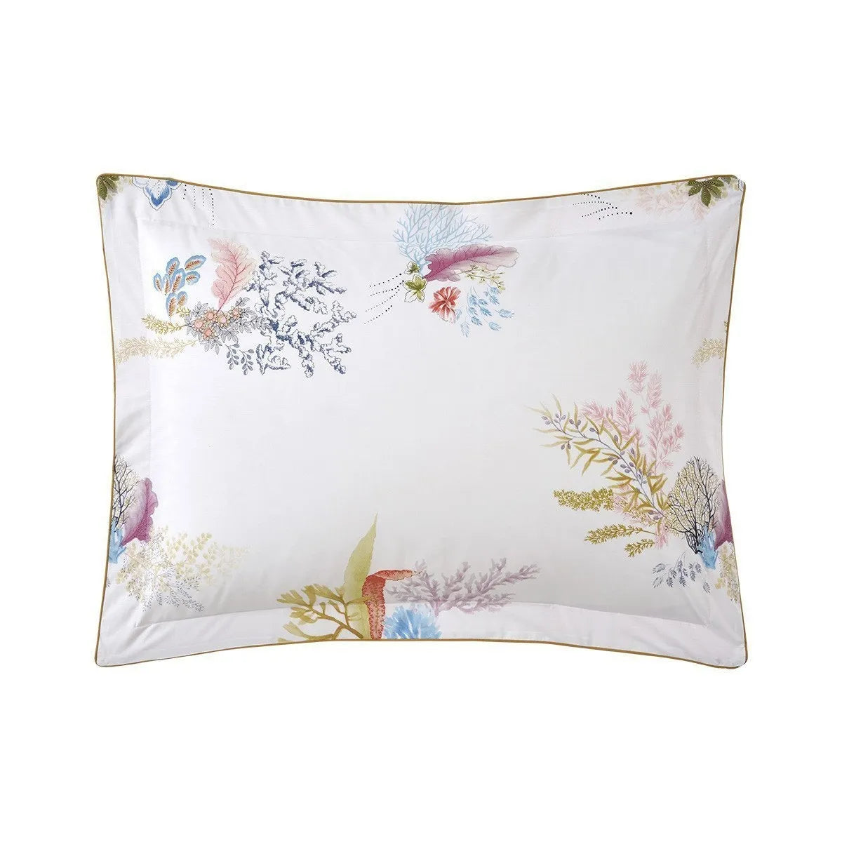 Yves Delorme CALYPSO King Flat Sheet & 2 Pillowcases – 100% Cotton Percale