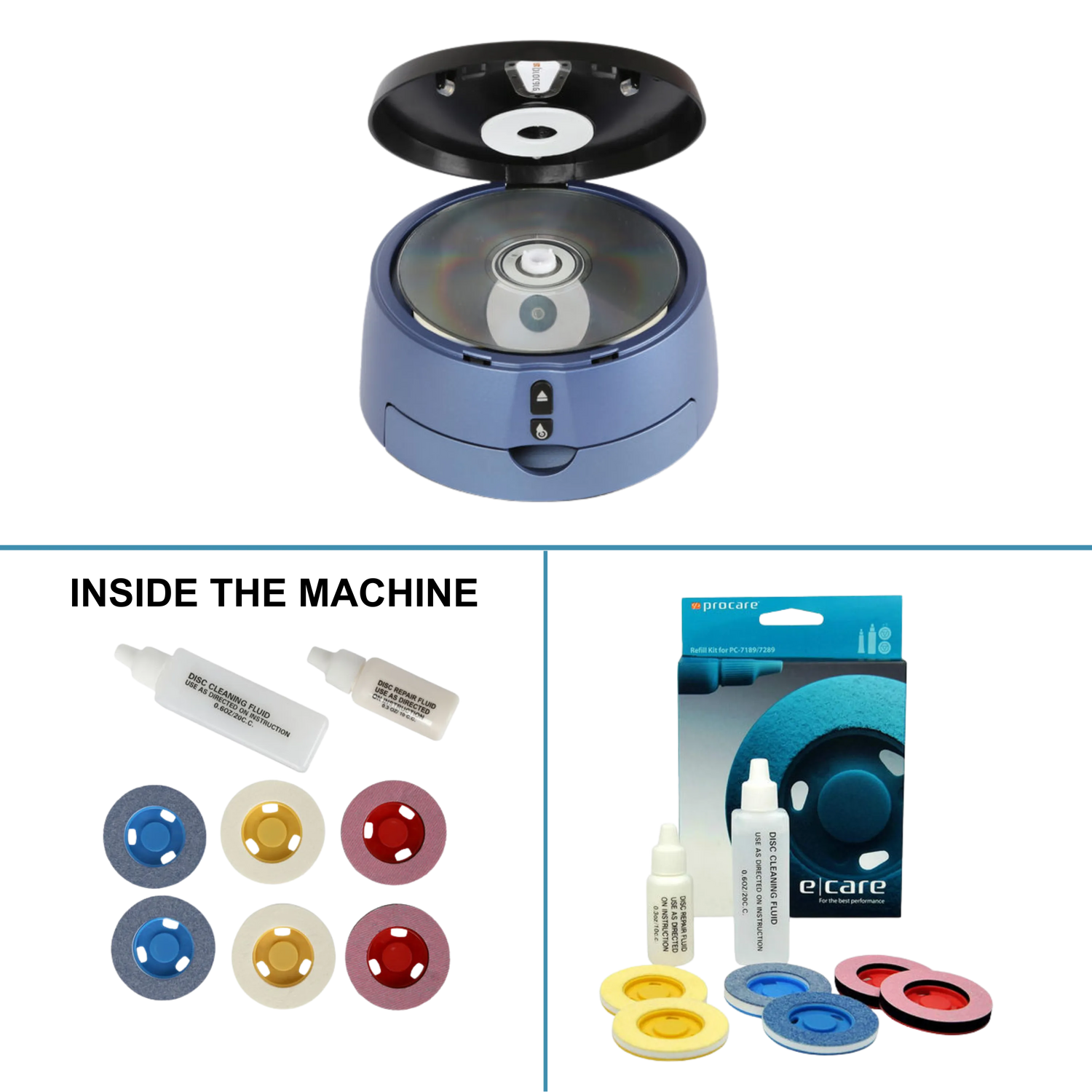 Bundle CD/DVD Repair Machine + 1x Extra Refill Kits