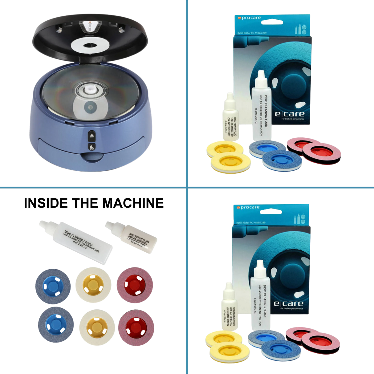 Bundle CD/DVD Repair Machine + 2x Extra Refill Kits