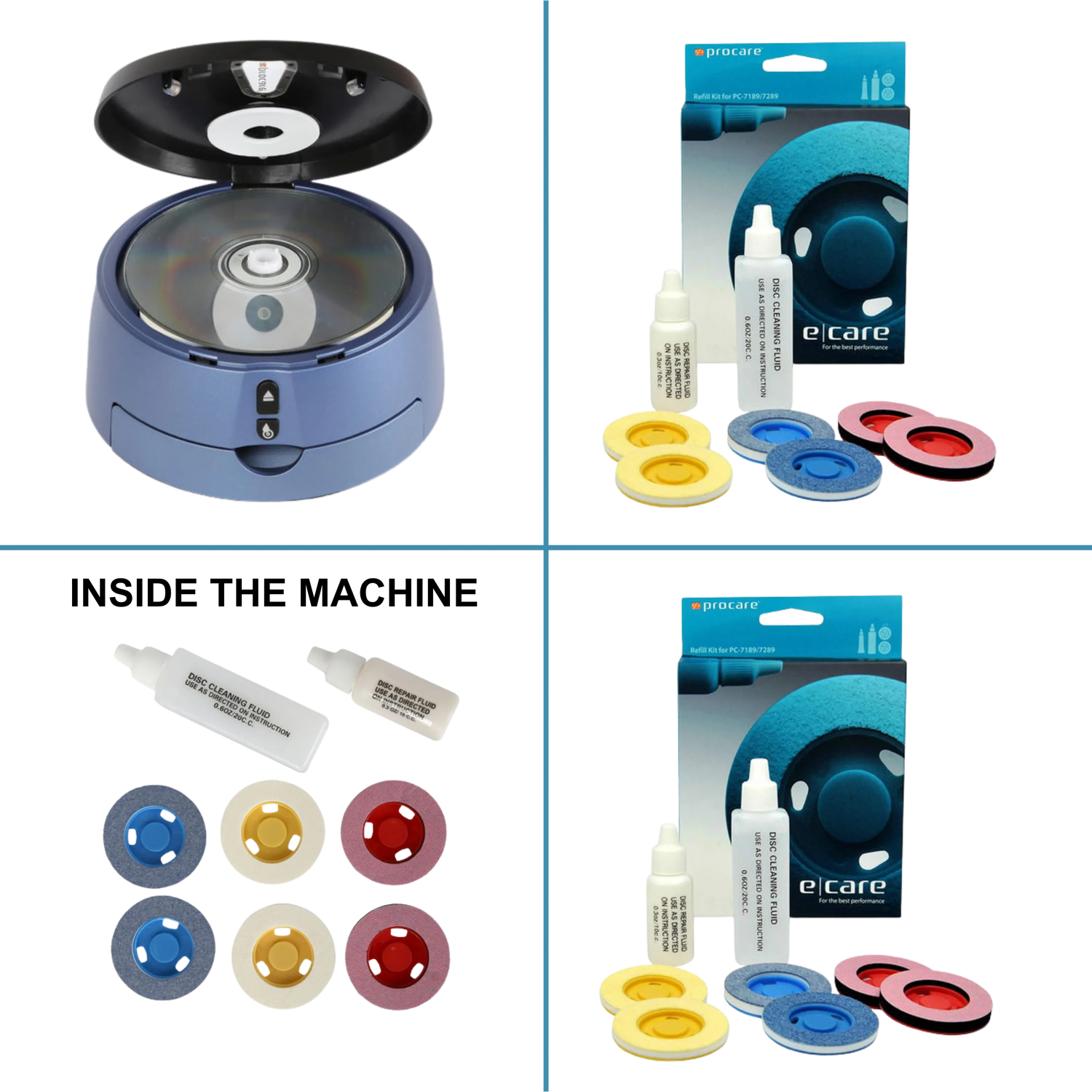Bundle CD/DVD Repair Machine + 2x Extra Refill Kits