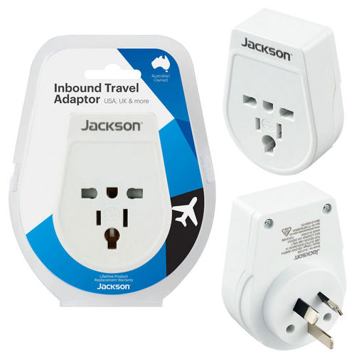 Jackson Inbound Travel Adaptor USA, UK and more to AU/NZ