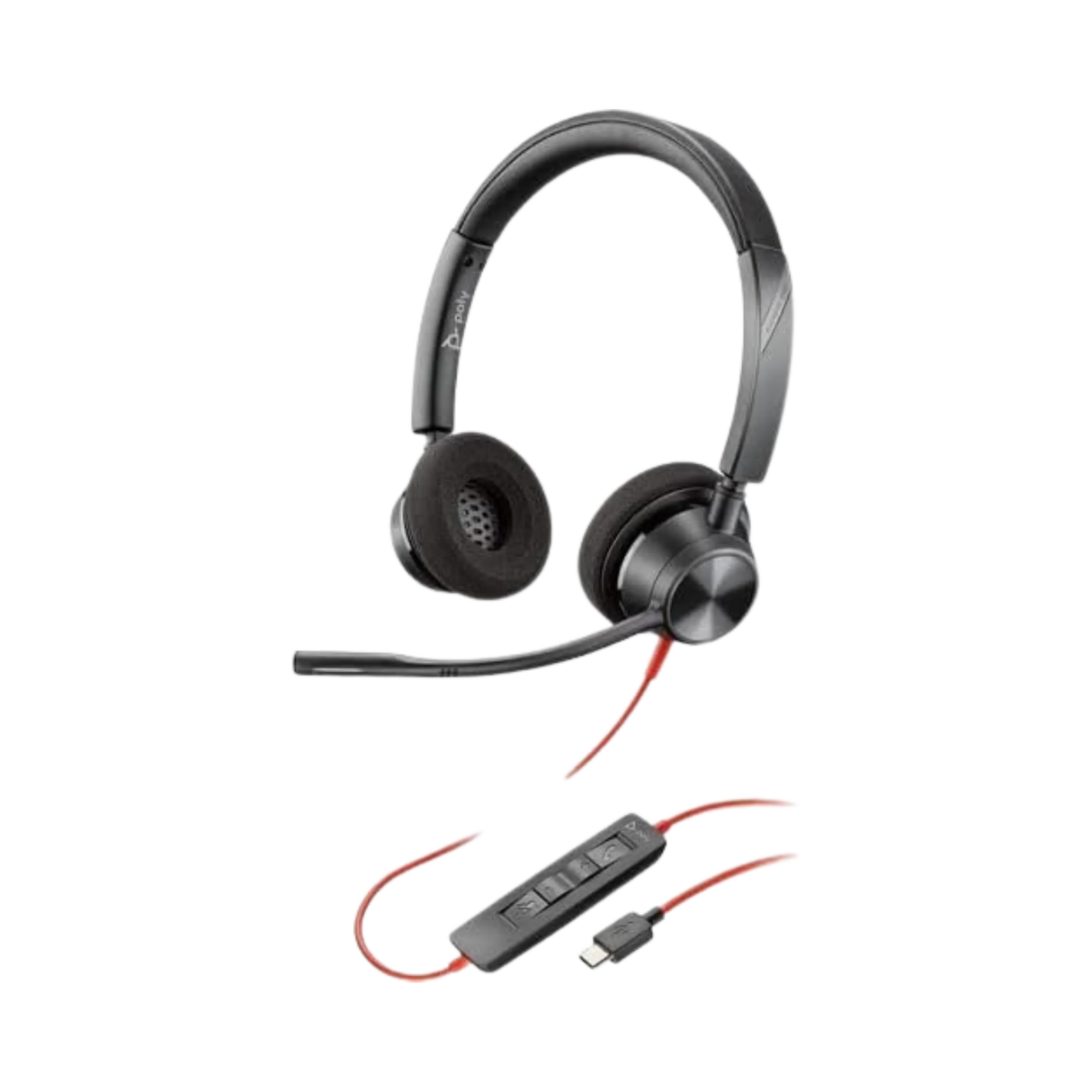 Poly Blackwire BW3320 USB-C, Stereo, Corded Headset