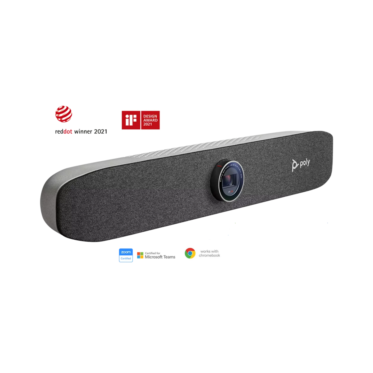 Poly Studio P15 Personal Video Conference Bar, 4K Resolution