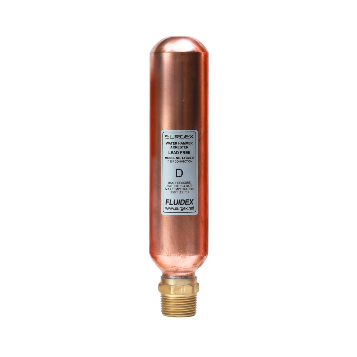 SURGEx LFC25-D BSP, Water Hammer Arrestor, LEAD FREE, 1" DN25