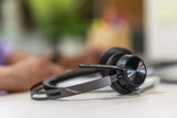 Poly Voyager Focus 2 Office Bluetooth USB-A Wireless Headset with Charge Stand