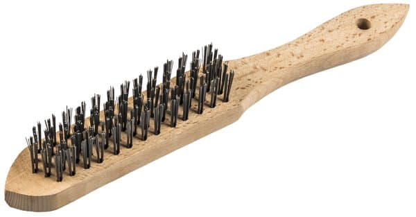 Klingspor BH 600 hand brush standard 4x rows, 125 x 25 x 290 mm, wooden handle 0,35 Steel Pack of 12