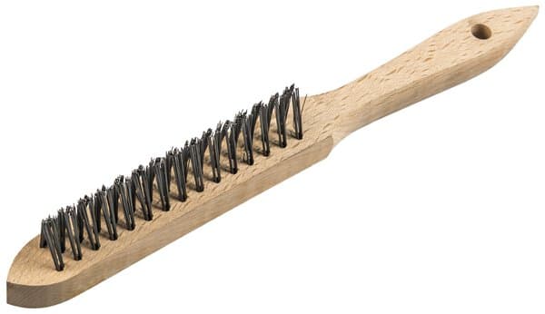 Klingspor BHK 600 fillet weld brush 3x rows, 125 x 25 x 290 mm, wooden handle 0,35 Steel Pack of 12