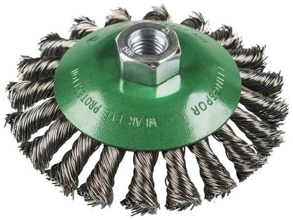 Klingspor BK 600 Z knotted cone brush Number of rows 1, 115 mm, thread M14 0,5 Steel