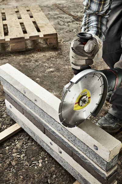 Klingspor DT 350 U diamond cutting blades, 115 x 2,4 x 22,23 mm 8 segments 33 x 2,4 x 10 mm, standard serration