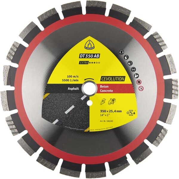 Klingspor DT 350 AB diamond cutting blades, 350 x 3.2 x 25.4 mm 3.2 x 12 mm, Cevolution