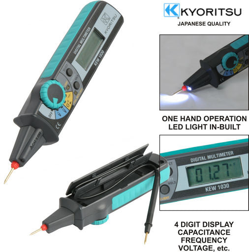 Kyoritsu KEW 1030 Compact Digital Multimeter CAT III 600V with LED Light