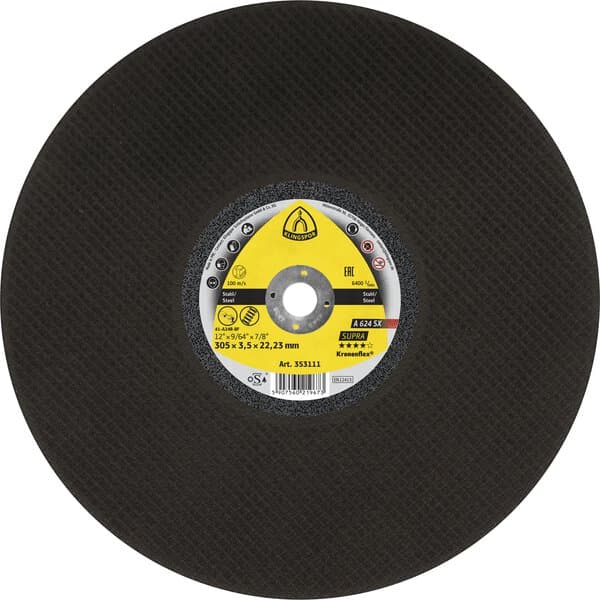 Klingspor Kronenflex A 624 SX large cutting-off wheels, 406 x 4 x 25,4 mm flat Pack of 10