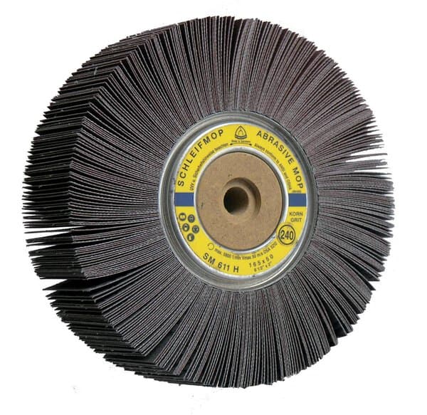 Klingspor SM 611 H abrasive mop wheels LS 309 X, 165 x 25 x 13 mm grain 120 Pack of 5