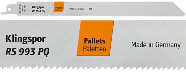 Klingspor RS 993 PQ Special bi-metal reciprocating saw blades 230 x 19 x 0,9 mm Pack of 5