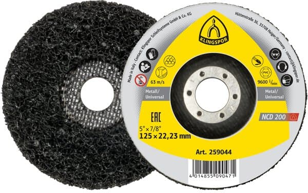 Klingspor NCD 200 cleaning wheel, 180 x 22,23 mm silicon carbide flat Pack of 5
