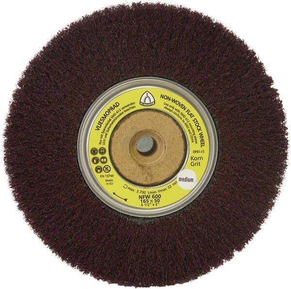 Klingspor NFW 600 H nylon webbed mops, 165 x 50 x 13 mm medium Aluminium oxide Pack of 3