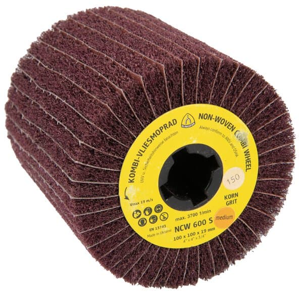 Klingspor NCW 600 S nylon webbed mops,combination, 110 x 100 x 19 mm grain 150 medium