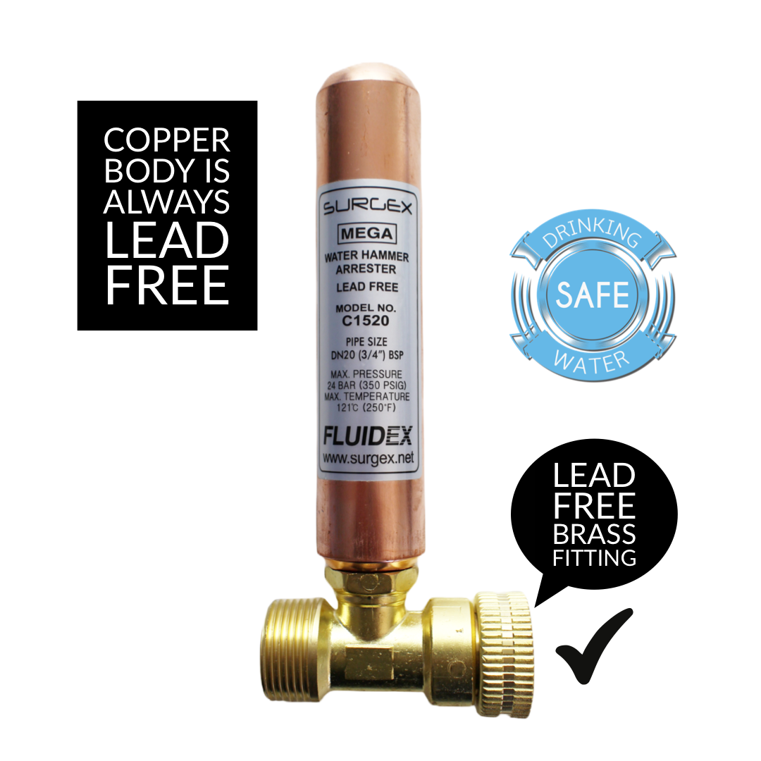 SURGEx C1520 Washing Machine/Dishwasher Water Hammer Arrestor LEAD FREE DN20 BSP