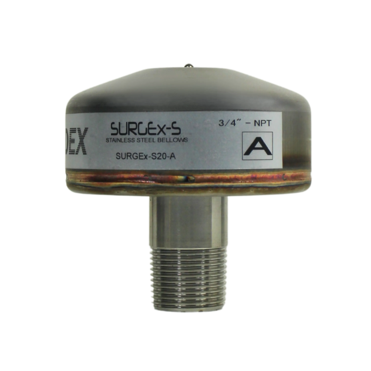 SURGEx S20-A NPT, Stainless Steel Bellows Water Hammer Arrestor, DN20 3/4" NPT