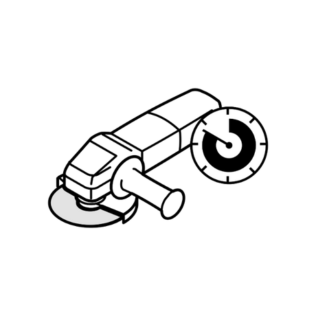 Speed-controlled angle grinder