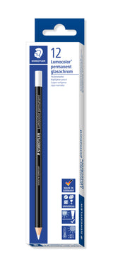 Staedtler® Lumocolor® permanent glasochrom pencil - white, box of 12