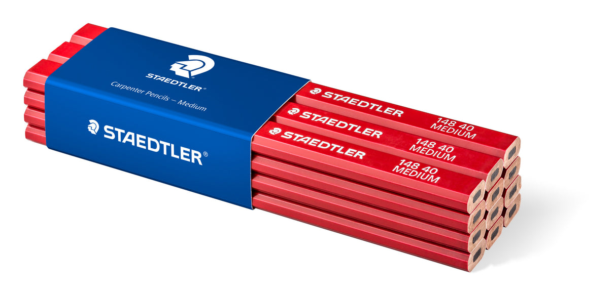 Staedtler® Carpenter's pencils - red lacquer - medium (approx. 2H)