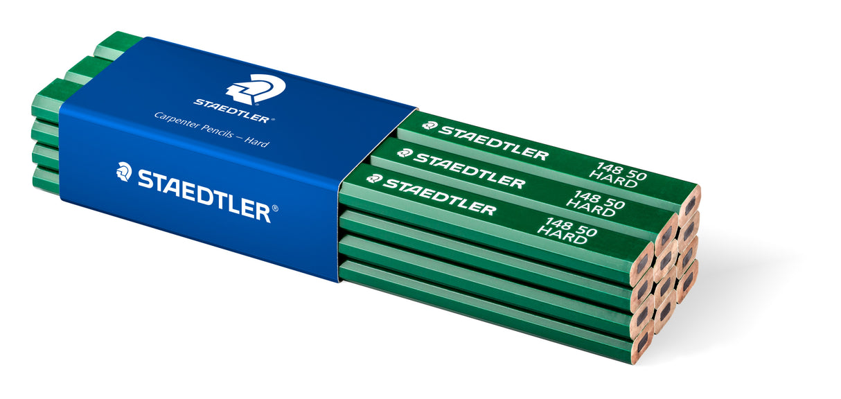 Staedtler® Carpenter's pencils - green lacquer - hard (approx. 6H)