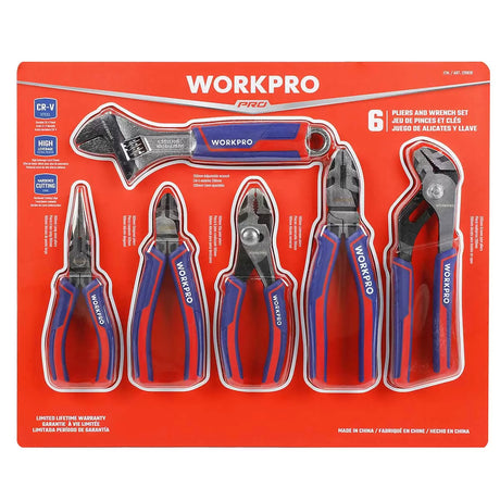 WORKPRO 6 Pliers and Wrench Tool Set