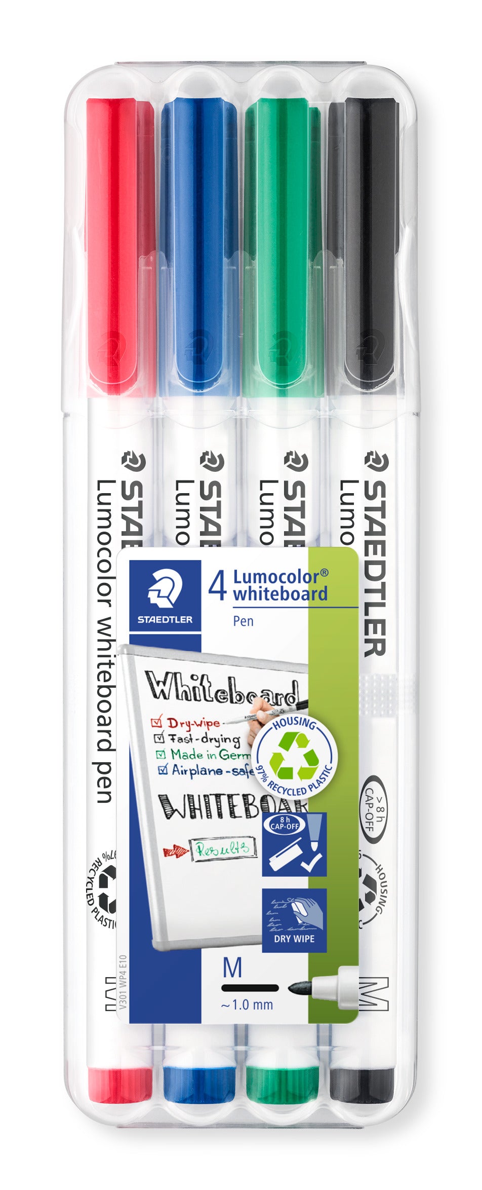 Staedtler® Lumocolor® whiteboard pen, assorted wallet of 4 colours