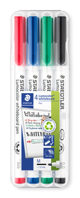 Staedtler® Lumocolor® whiteboard pen, assorted wallet of 4 colours