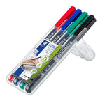 Staedtler® Lumocolor® permanent fine - wallet of 4 assorted colours