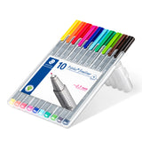 Staedtler® triplus® fineliner - wallet of 10 assorted colours