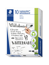 Staedtler® Lumocolor® whiteboard marker bullet point - black, box of 10