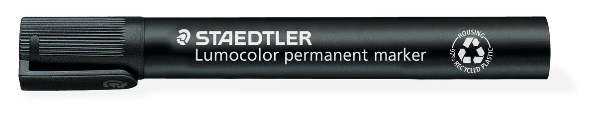 Staedtler® Lumocolor® permanent marker bullet point - black, box of 10