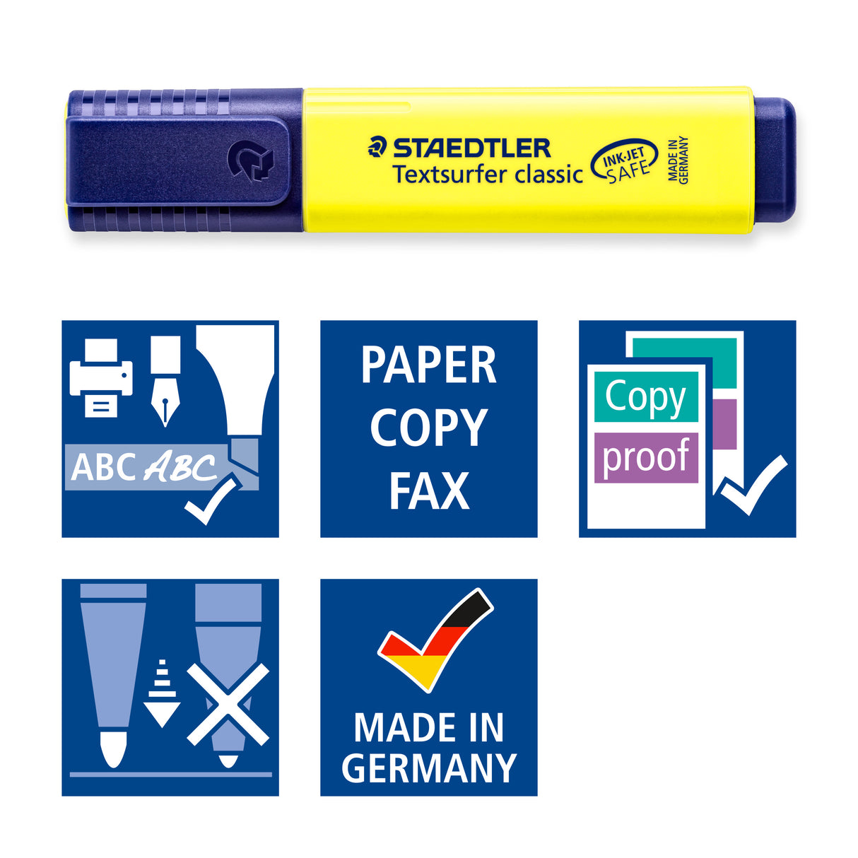 Staedtler® Textsurfer® classic highlighters - wallet of 4 assorted colours