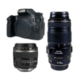 Canon EOS 70D camera + EFS 60mm f/2.8 Macro + EF70-300 f/4-5.6 IS USM (Pre-owned)