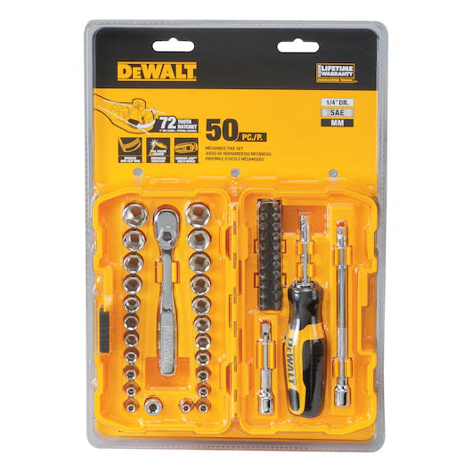 DeWALT 50 pc. 1/4 in. Drive Mechanics Tool Set DWMT81610