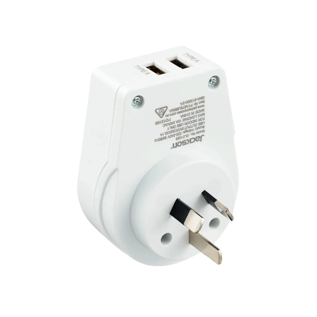 Jackson Inbound Slim USB-A Travel Adaptor - USA & UK and more to AU/NZ