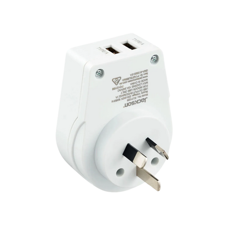 Jackson Inbound Slim USB-A Travel Adaptor - USA & UK and more to AU/NZ